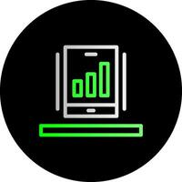 Signal strength Dual Gradient Circle Icon vector