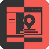 GPS Red Inverse Icon vector