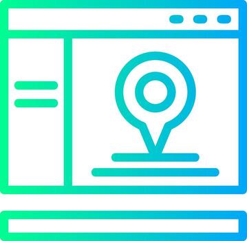 GPS Linear Gradient Icon vector