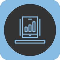 Signal strength Linear Round Icon vector