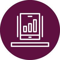 Signal strength Outline Circle Icon vector