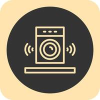 Speaker Linear Round Icon vector