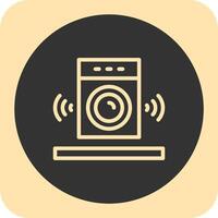 Speaker Linear Round Icon vector