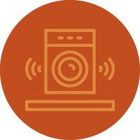 Speaker Line Multi color Icon vector