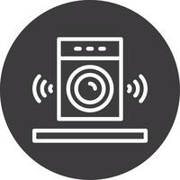 Speaker Outline Circle Icon vector