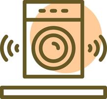 Speaker Linear Circle Icon vector