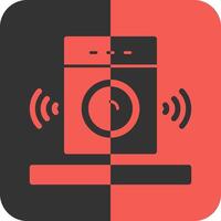 Speaker Red Inverse Icon vector