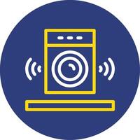 Speaker Dual Line Circle Icon vector