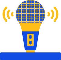 Microphone Flat Two Color Icon vector