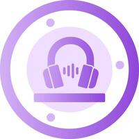 Headphones Glyph Gradient Icon vector