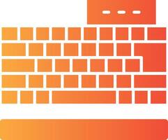 Keyboard Solid Multi Gradient Icon vector