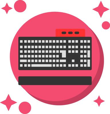 Keyboard Tailed Color Icon