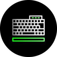 teclado doble degradado circulo icono vector