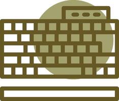 Keyboard Linear Circle Icon vector