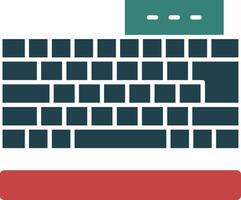 Keyboard Glyph Two Color Icon vector