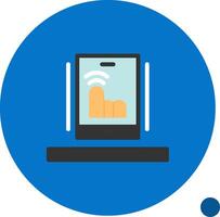 Touchscreen Flat Shadow Icon vector