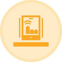 Touchscreen Multicolor Circle Icon vector