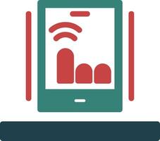 Touchscreen Glyph Two Color Icon vector