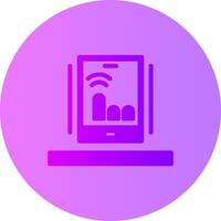 Touchscreen Gradient Circle Icon vector
