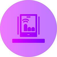 Touchscreen Gradient Circle Icon vector