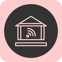 Home automation Linear Round Icon vector