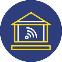 Home automation Dual Line Circle Icon vector