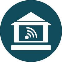 Home automation Glyph Circle Icon vector