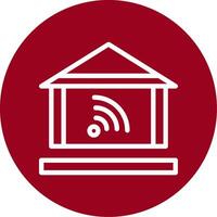 Home automation Outline Circle Icon vector