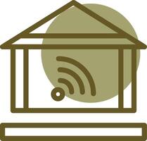 Home automation Linear Circle Icon vector