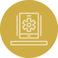 Settings gear Line Multi color Icon vector