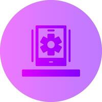 Settings gear Gradient Circle Icon vector