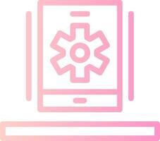 Settings gear Linear Gradient Icon vector