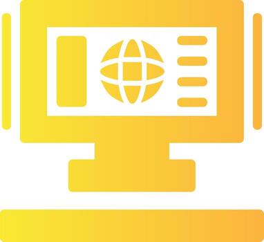 Globe Solid Multi Gradient Icon vector
