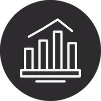 Bar chart Inverted Icon vector