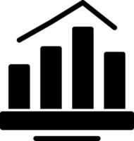 Bar chart Glyph Icon vector