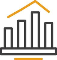 Bar chart Glyph Circle Icon vector