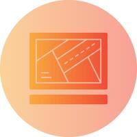 Map Gradient Circle Icon vector