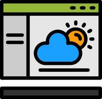 Weather Line Filled Icon vector