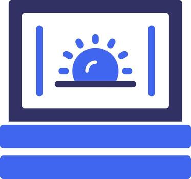 Sun Solid Two Color Icon vector