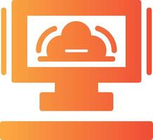 Cloud Solid Multi Gradient Icon vector