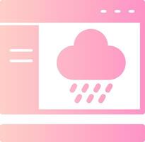 Rain Solid Multi Gradient Icon vector