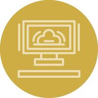 Cloud Line Multi color Icon vector