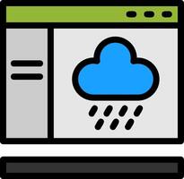 Rain Line Filled Icon vector