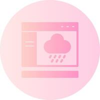 Rain Gradient Circle Icon vector