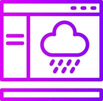 Rain Linear Gradient Icon vector