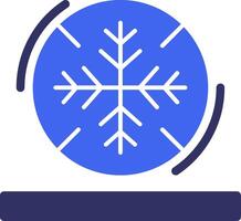 Snowflake Solid Two Color Icon vector