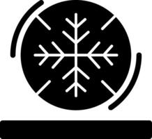 icono de glifo de copo de nieve vector