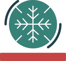 Snowflake Glyph Two Color Icon vector