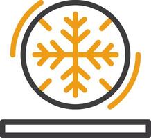 Snowflake Line Two Color Icon vector