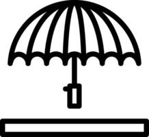 Umbrella Line Icon vector